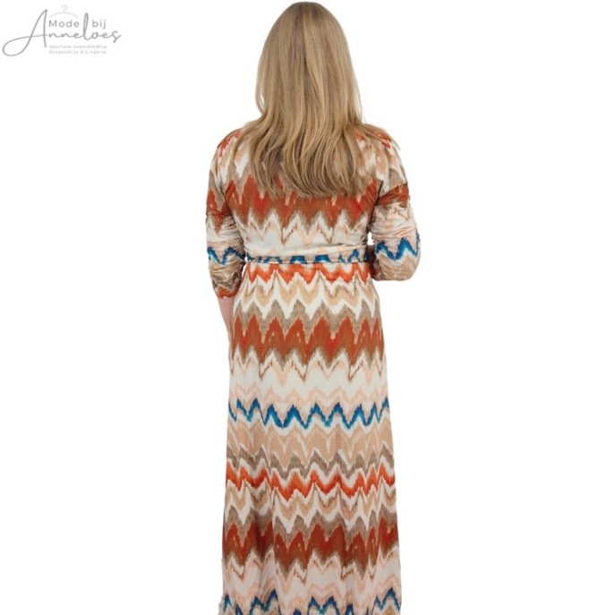 Z KDesign Maxi jurk met ketting Oranje print